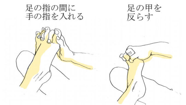 ひろのば体操のやり方を描いたイラスト